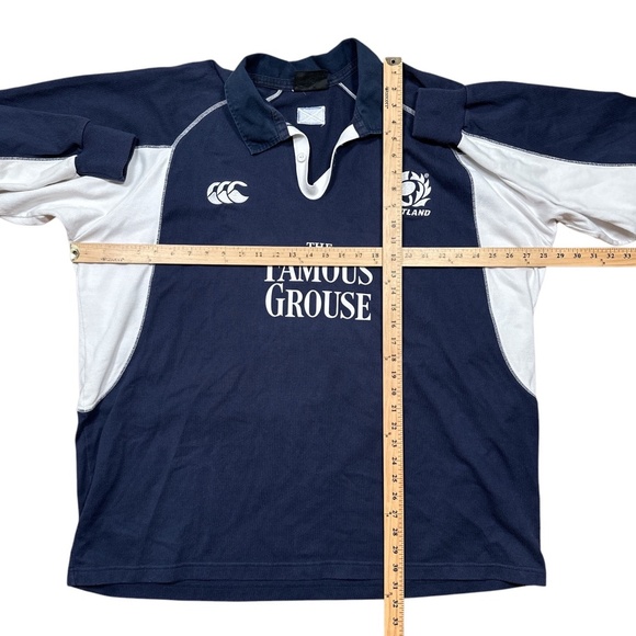 Vintage Y2K Canterbury Scotland Team Rugby Famous Grouse L/S Jersey Mens 3XL - Picture 10 of 10